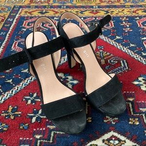 Black platform heels